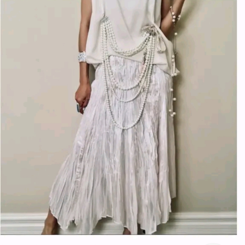 Young Fabulous & Broke pink pleated satin …